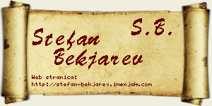 Stefan Bekjarev vizit kartica